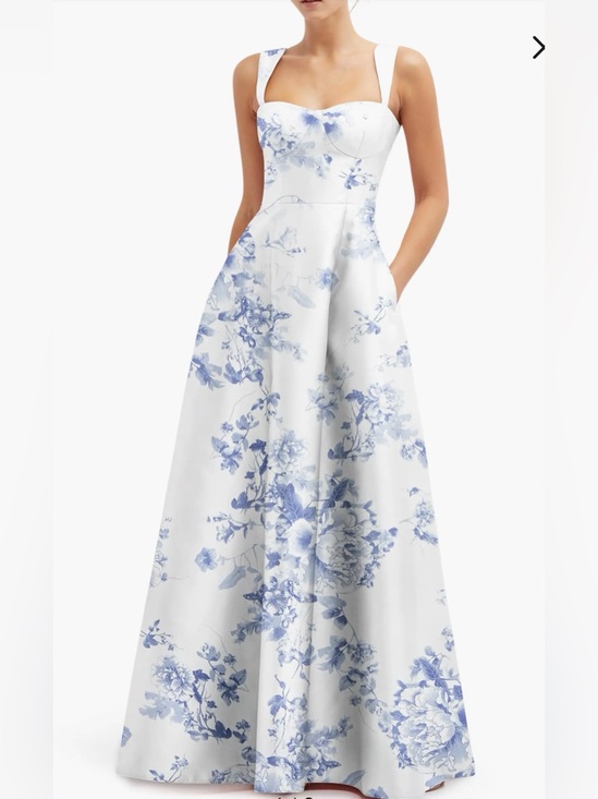 ALFRED SUNG Dresses & Skirts - NEW ALFRED SUNG Style D825FP Floral Lace Up Gown, Size 0